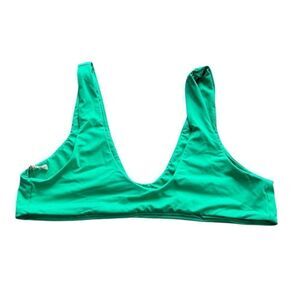 Toast Swim Bikini Signature Scoop Top XL Fern Green NWT